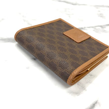 Load image into Gallery viewer, CELINE Macadam Blason Clasp Wallet Brown 6warf7

