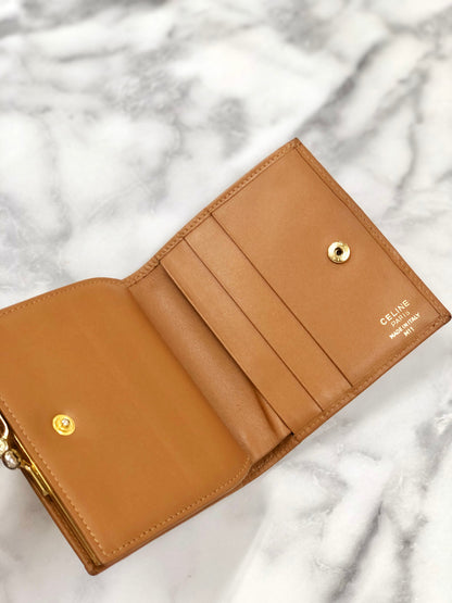 CELINE Macadam Blason Clasp Wallet Brown 6warf7