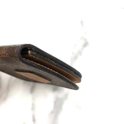 CELINE Macadam Blason Coin purse Wallet Brown t6udde