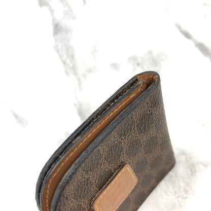 CELINE Macadam Blason Coin purse Wallet Brown t6udde