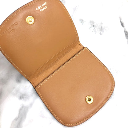 CELINE Macadam Blason Coin purse Wallet Brown t6udde
