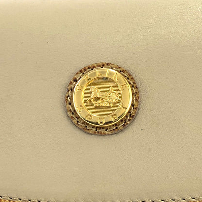 CELINE Horse carriage Shirring Shoulder bag Ivory Vintage Old CELINE sawt6d