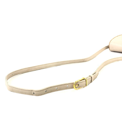 CELINE Horse carriage Shirring Shoulder bag Ivory Vintage Old CELINE sawt6d
