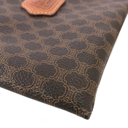 CELINE Macadam Drawstring Mini bag Pouch Brown Vintage Old CELINE x8kijv