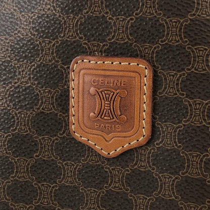 CELINE Macadam Drawstring Mini bag Pouch Brown Vintage Old CELINE x8kijv