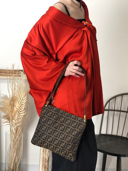 FENDI Zucca Shoulder bag Brown Vintage si43ga