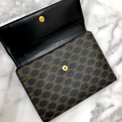 CELINE Macadam Logo Wallet Black Vintage Old Celine icxdzdi