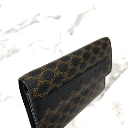 CELINE Macadam Logo Wallet Black Vintage Old Celine icxdzdi