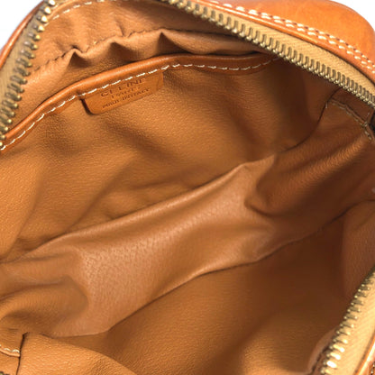 CELINE Macadam Blason Shoulderbag Beige Vintage Old celine 453zb4