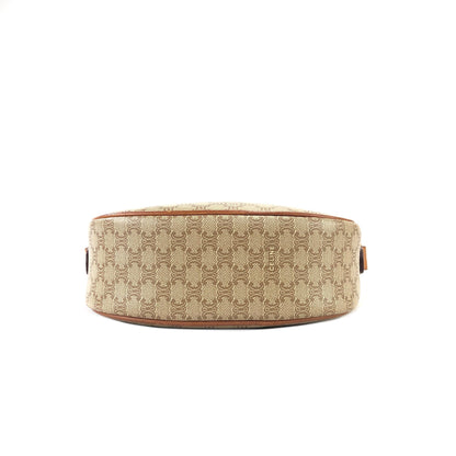 CELINE Macadam Blason Shoulderbag Beige Vintage Old celine 453zb4