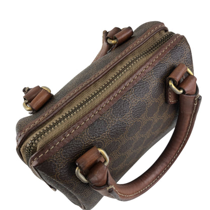 CELINE Macadam Two-way Small Boston bag Shoulder bag Brown Vintage bnscrs