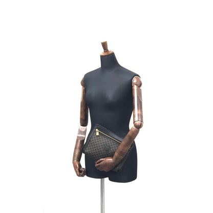 CELINE Macadam Blason Clutch bag Black Vintage Old Celine smkt4c