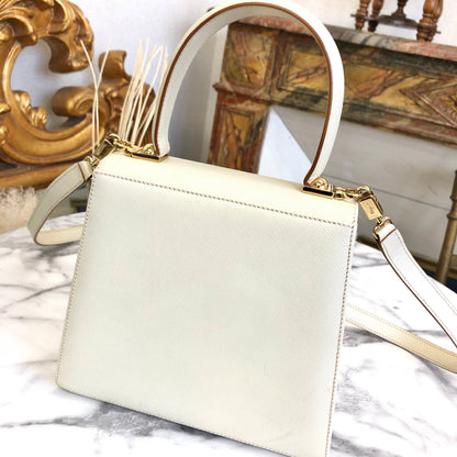 Salvatore Ferragamo Gancini 斜背包 手提包 肩背包 白色 復古 舊款 da7rgv