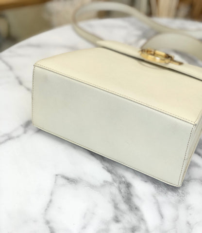 Salvatore Ferragamo Gancini 斜背包 手提包 肩背包 白色 復古 舊款 da7rgv