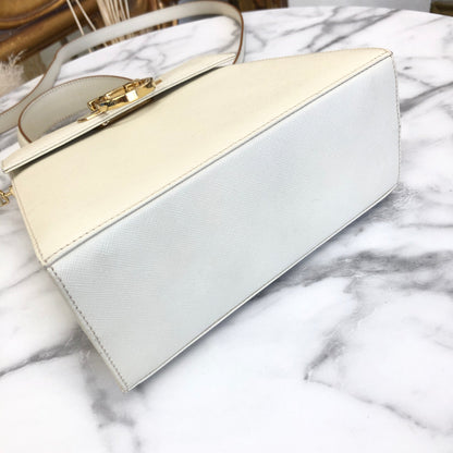 Salvatore Ferragamo Gancini 斜背包 手提包 肩背包 白色 復古 舊款 da7rgv