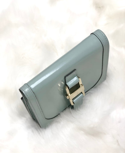 GUCCI Metal closure Compact Wallet Mint green  jmj7g8