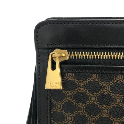 CELINE Macadam Blason Clutch bag Black Vintage Old Celine smkt4c