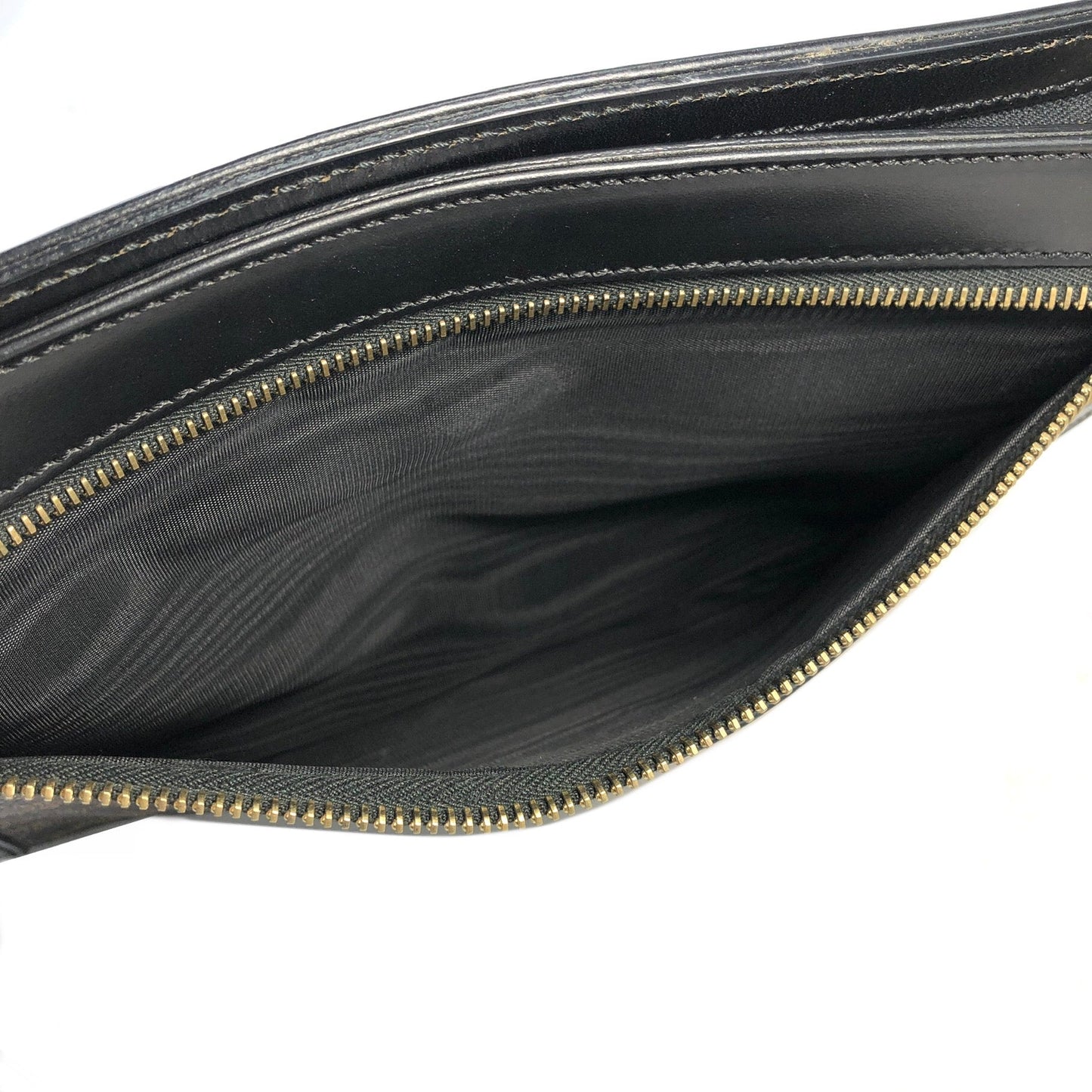 CELINE Macadam Blason Clutch bag Black Vintage Old Celine smkt4c