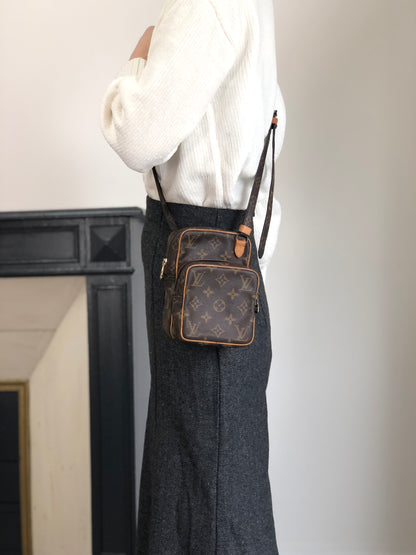 LOUIS VUITTON Monogram Shoulder bag Brown Vintage py7ktt