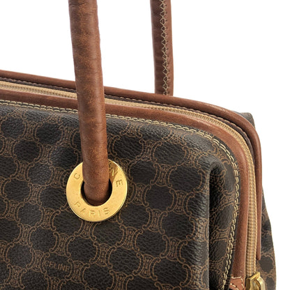 CELINE Macadam Circle Charm 肩背包 棕色 復古 舊款 Celine vdarns