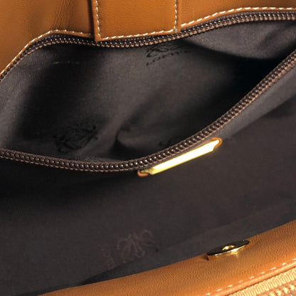 LOEWE Anagram Nappa leather Handbag Brown Vintage Old mjrzyi