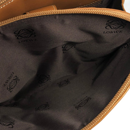 LOEWE Anagram Nappa leather Handbag Brown Vintage Old mjrzyi