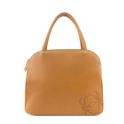 LOEWE Anagram Nappa leather Handbag Brown Vintage Old mjrzyi