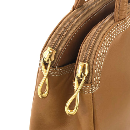 LOEWE Anagram Nappa leather Handbag Brown Vintage Old mjrzyi