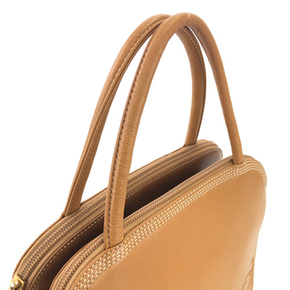 LOEWE Anagram Nappa leather Handbag Brown Vintage Old mjrzyi