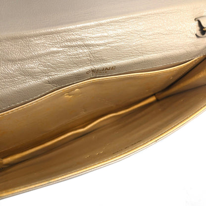 CELINE Blason Emblem Chain Shoulder Bag Beige Old Celine vintage grm6h7
