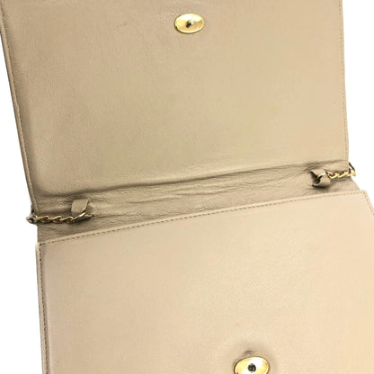 CELINE Blason Emblem Chain Shoulder Bag Beige Old Celine vintage grm6h7