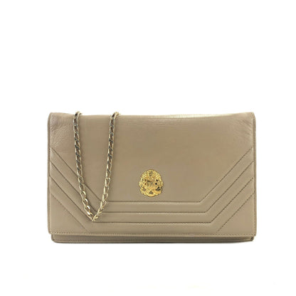 CELINE Blason Emblem Chain Shoulder Bag Beige Old Celine vintage grm6h7