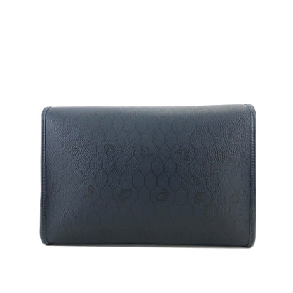 Christian Dior Logo Honeycomb Pattern Chain Crossbody Shoulderbag Navy Vintage Old 3yspde