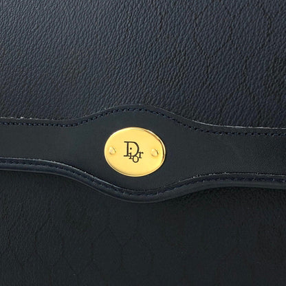 Christian Dior Logo Honeycomb Pattern Chain Crossbody Shoulderbag Navy Vintage Old 3yspde