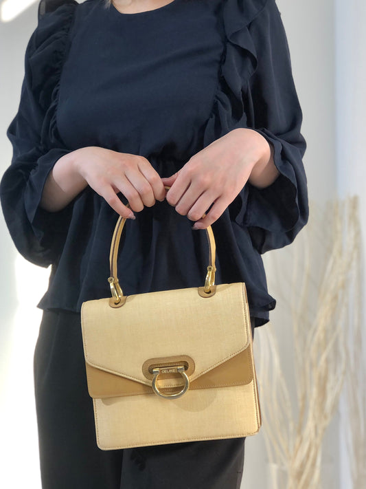 Celine Vintage Chocolate Brown Leather Gold Star Orb Shoulder Bag –  Amarcord Vintage Fashion