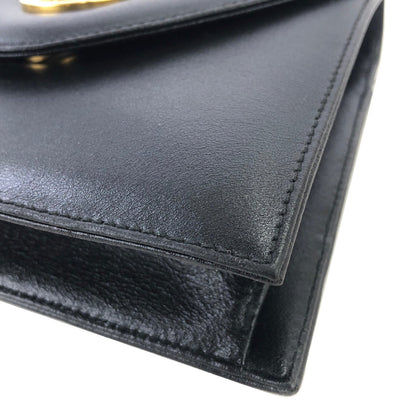 VALENTINO GARAVANI Logo Crossbody Shoulder bag Black Vintage Old 2vcv5w