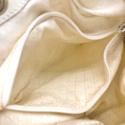 GUCCI Bamboo Nylon Patent leathe Whiter 4umeg6