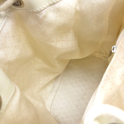 GUCCI Bamboo Nylon Patent leathe Whiter 4umeg6