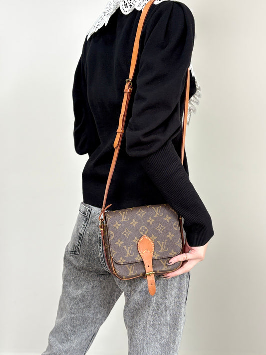 LOUIS VUITTON Monogram Shoulder bag Brown M51254 Vintage g6r5tz