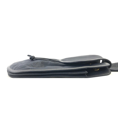 LOEWE Anagram Leather Edge Stitch Backpack Navy Vintage Old i2mxkh