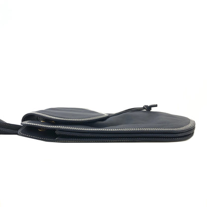 LOEWE Anagram Leather Edge Stitch Backpack Navy Vintage Old i2mxkh