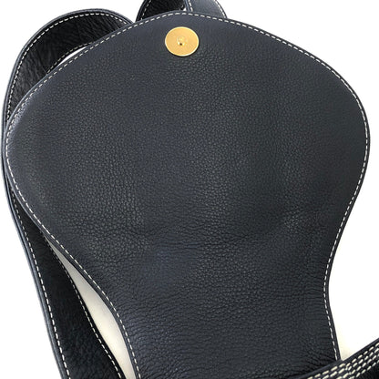 LOEWE Anagram Leather Edge Stitch Backpack Navy Vintage Old i2mxkh