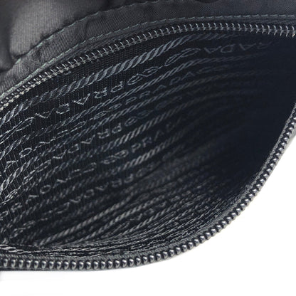 PRADA Triangle logo Nylon Waist bag Black Vintage sh566s