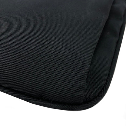 PRADA Triangle logo Nylon Waist bag Black Vintage sh566s