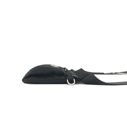 PRADA Triangle logo Nylon Waist bag Black Vintage sh566s