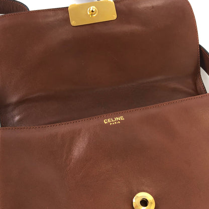 CELINE 馬車斜背包肩背包棕色復古舊CELINE zgbb53