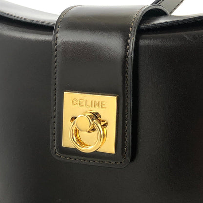 CELINE Gancini Bucket Shoulderbag Brown Vintage Old CELINE je3ypu