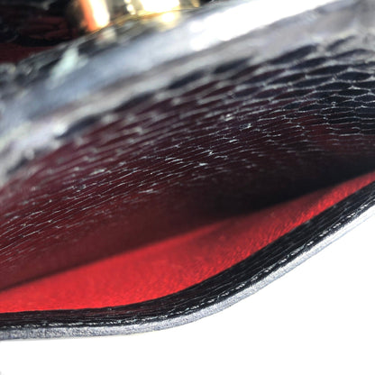 CELINE Star Python Leather Shoulder bag Black Vintage Old CELINE pi7dwg