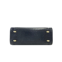 Load image into Gallery viewer, CELINE Star Python Leather Shoulder bag Black Vintage Old CELINE pi7dwg
