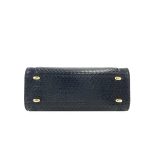 CELINE Star Python Leather Shoulder bag Black Vintage Old CELINE pi7dwg